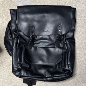 Black Leather Backpack (Unisex)